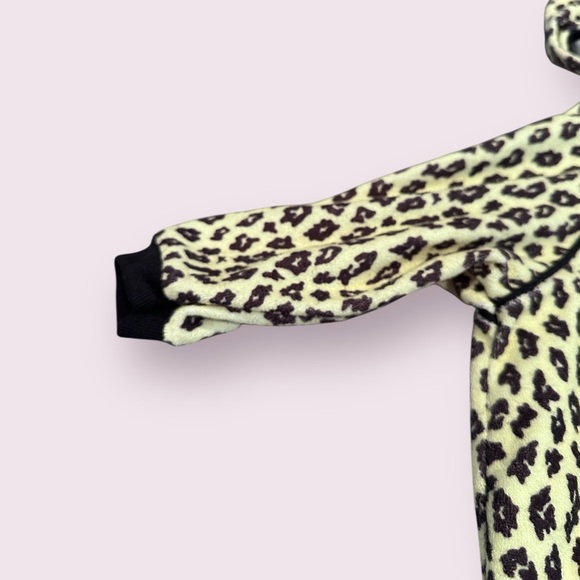 Vintage Carter's Leopard Print Baby One Piece Light Neon Yellow Sz Large 18-23lb - Picture 6 of 13